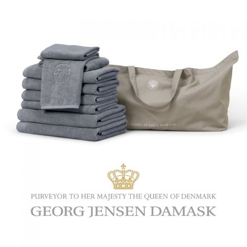 Georg Jensen Damask - Økologisk Frottépakke (XL) - Ocean Grey