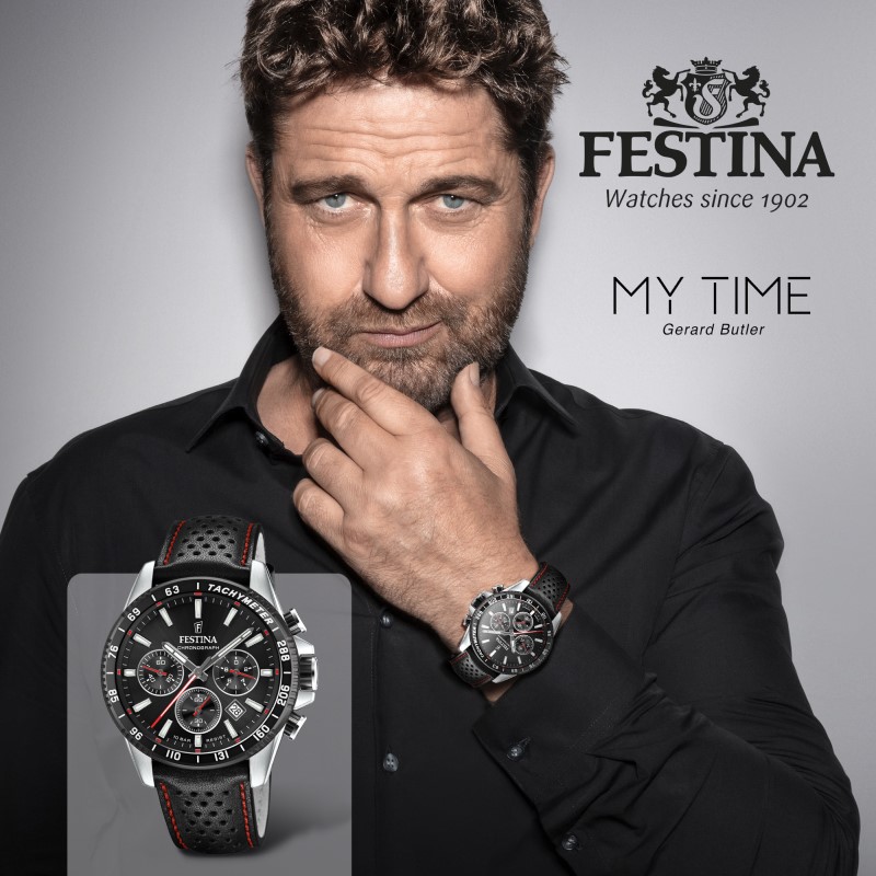 Festina CHRONO Herreur - sort skive & sort